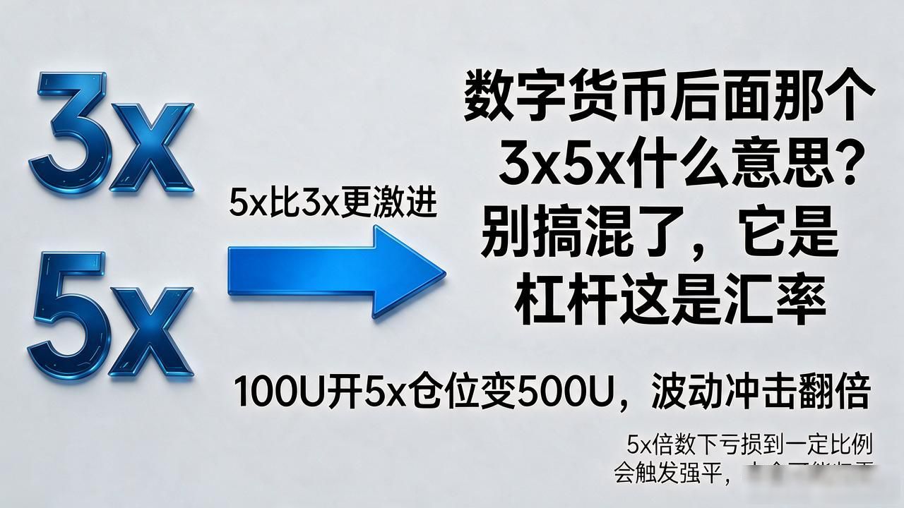 数字货币后面那个3x5x什么意思？别搞混了，它是杠杆不是汇率