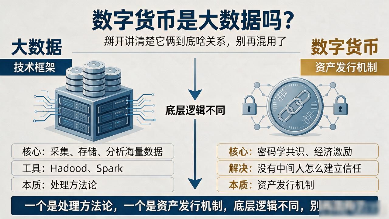 数字货币是大数据吗？掰开讲清楚它俩到底啥关系，别再混用了
