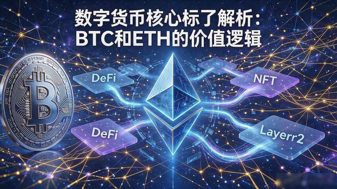 数字货币核心标的解析:BTC和ETH的价值逻辑