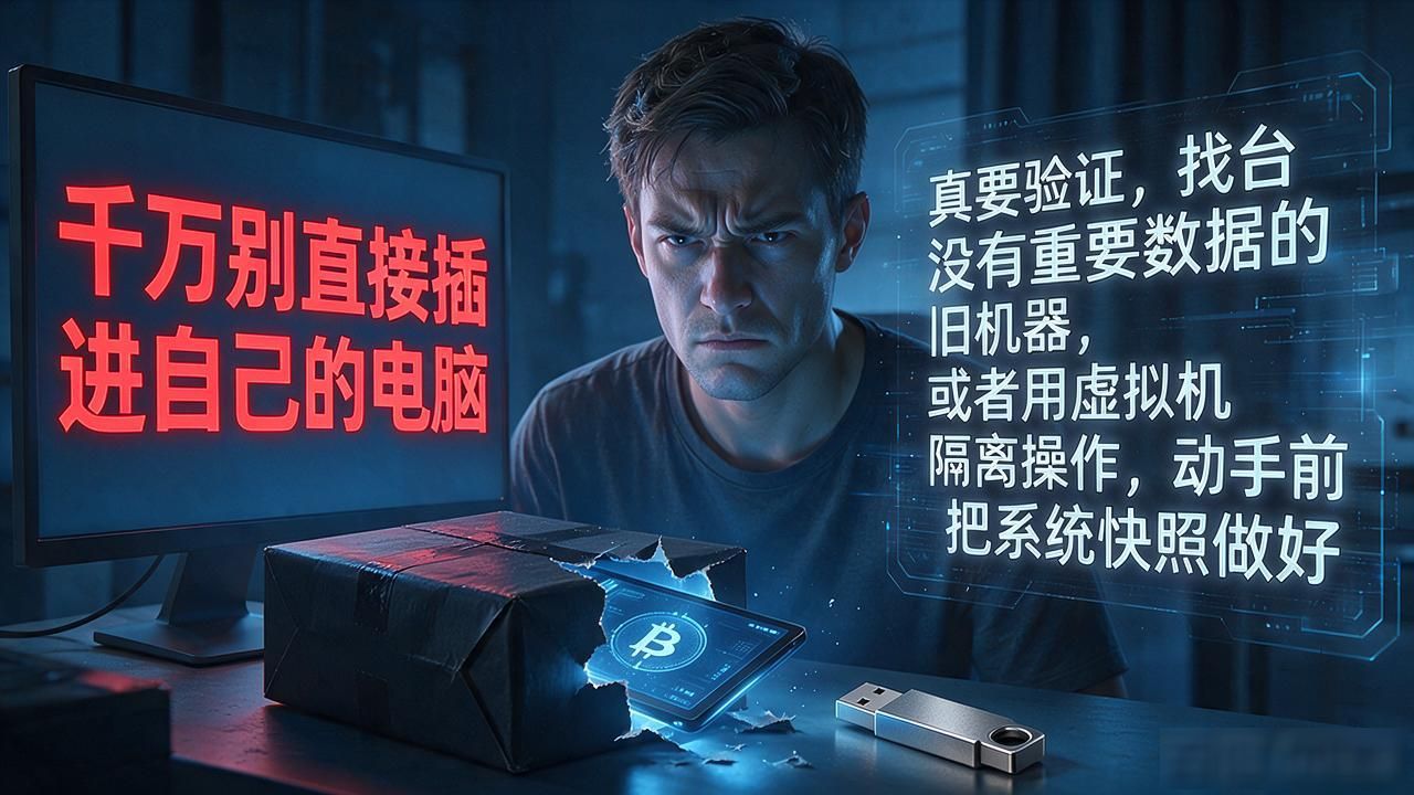 收到包裹扫描出数字货币，先别急着插U盘，这样处理更稳妥