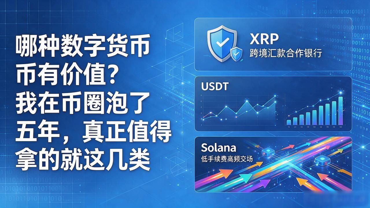 哪种数字货币有价值?我在币圈泡了五年,真正值得拿的就这几类