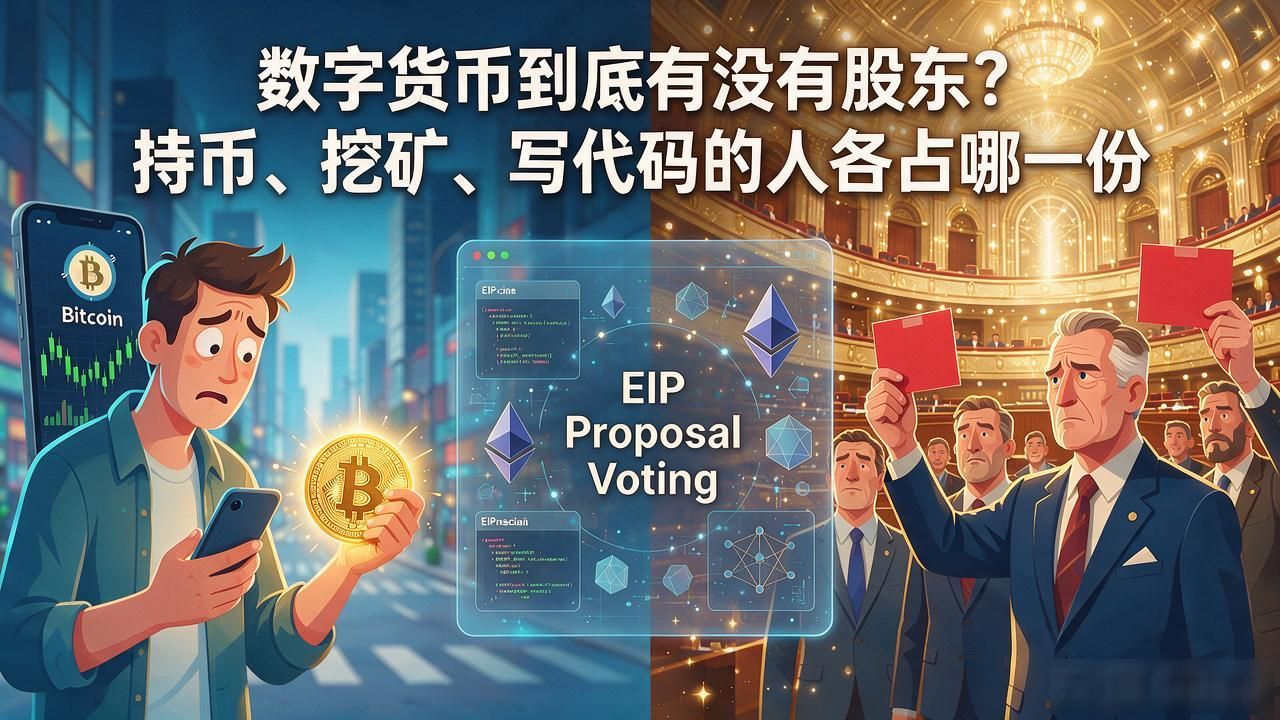 数字货币到底有没有股东?持币、挖矿、写代码的人各占哪一份