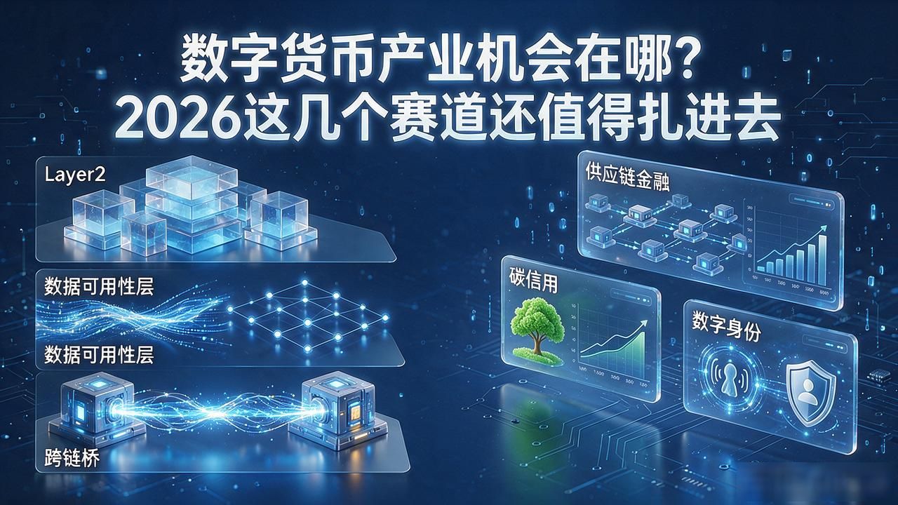数字货币产业机会在哪？2026这几个赛道还值得扎进去