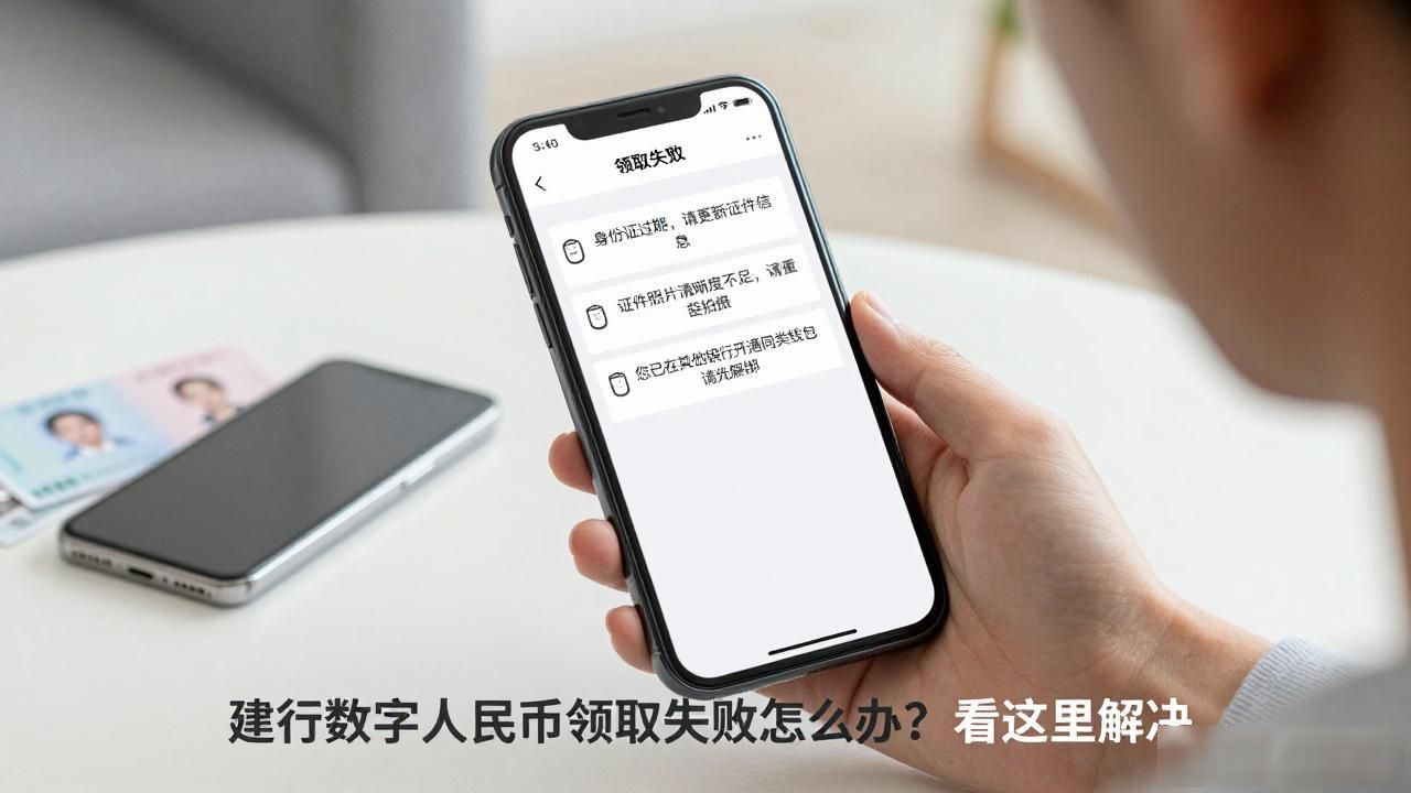 建行数字人民币领取失败怎么办?看这里解决