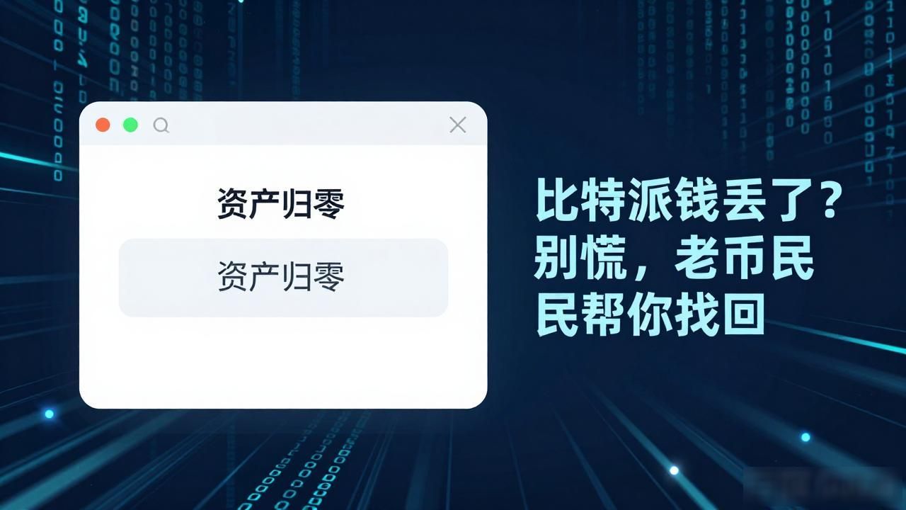 比特派钱丢了？别慌，老币民帮你找回