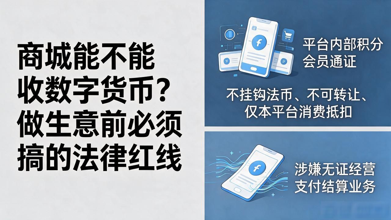商城能不能收数字货币?做生意前必须搞清的法律红线
