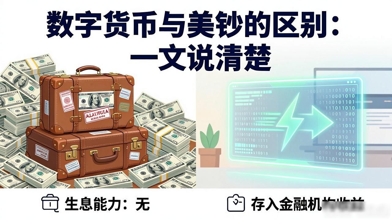 数字货币与美钞的区别:一文说清楚