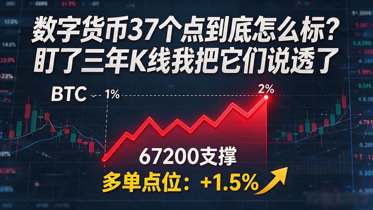 数字货币37个点到底怎么标?盯了三年K线我把它们说透了