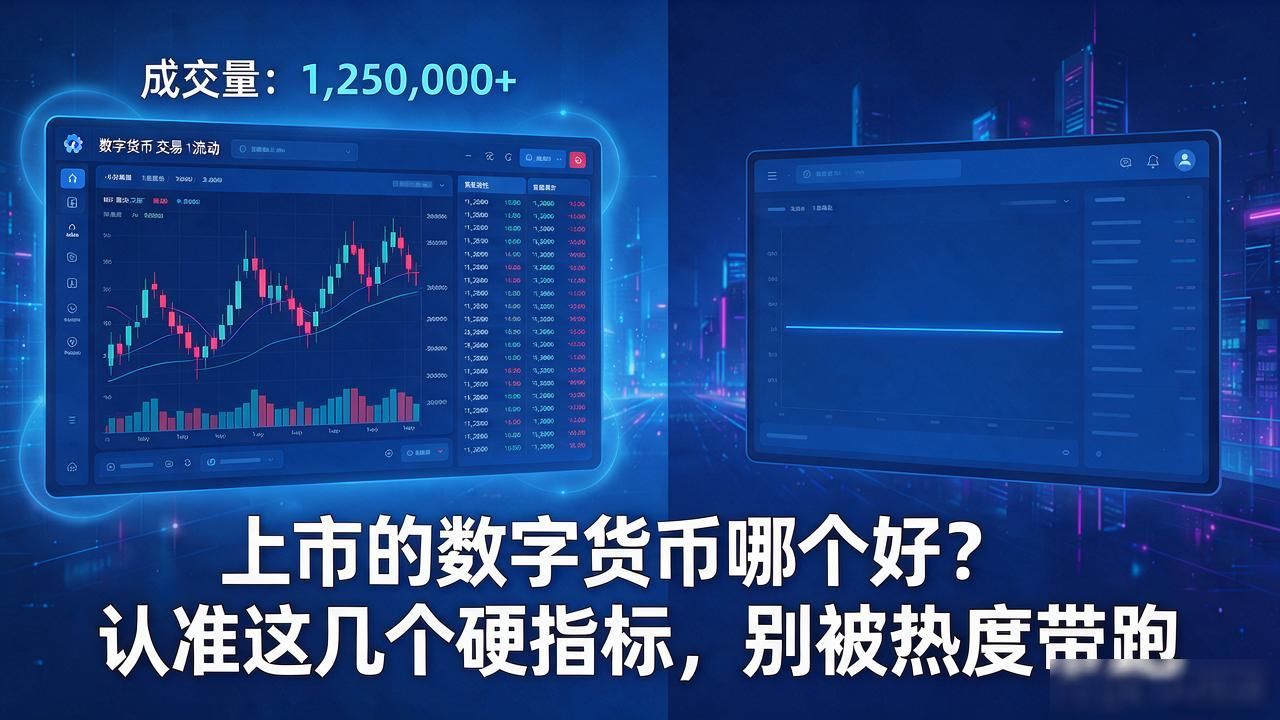 上市的数字货币哪个好?认准这几个硬指标,别被热度带跑