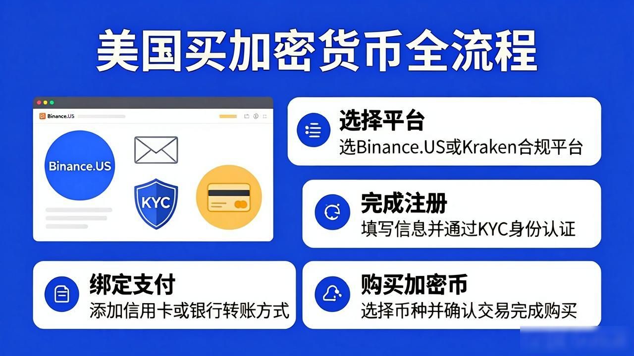 美国买加密货币全流程：注册、入金、购买一步到位