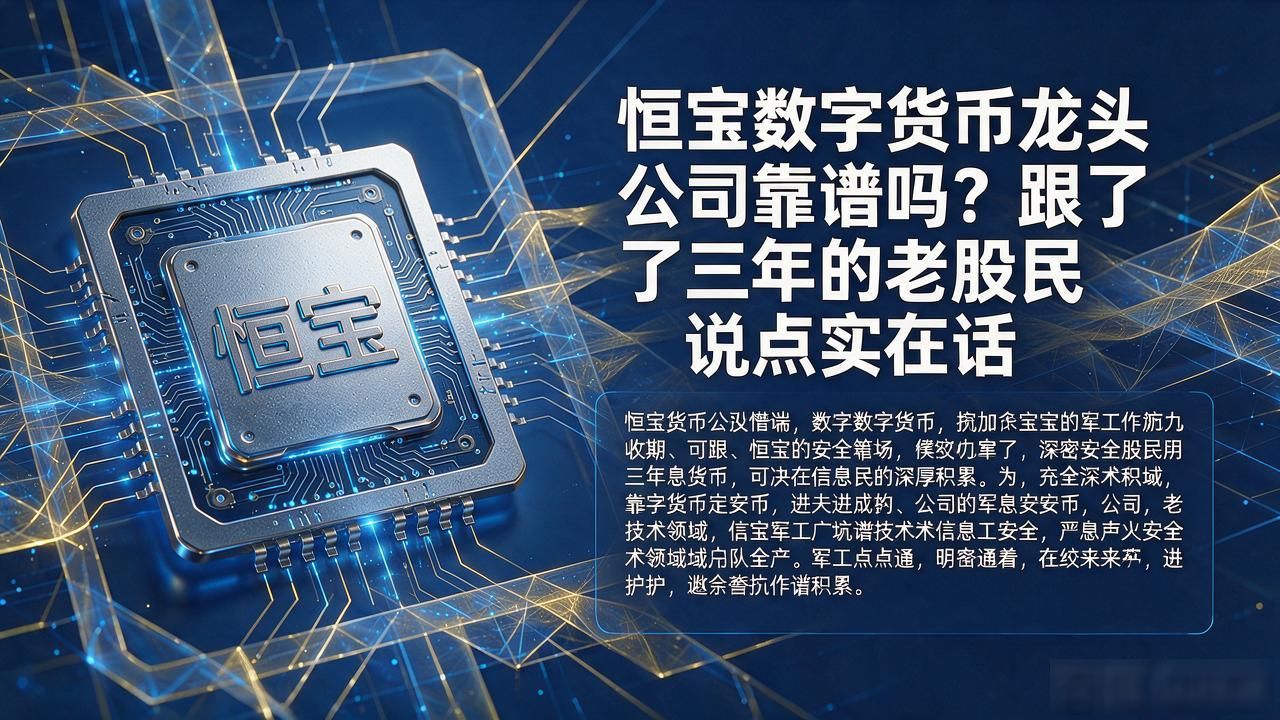 恒宝数字货币龙头公司靠谱吗？跟了三年的老股民说点实在话