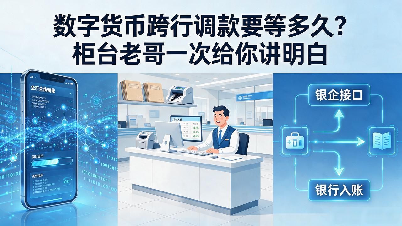 数字货币跨行调款要等多久?柜台老哥一次给你讲明白
