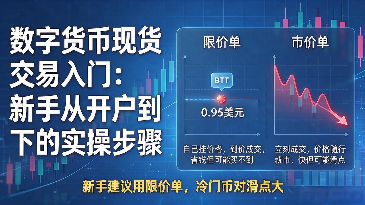 数字货币现货交易入门：新手从开户到下单的实操步骤