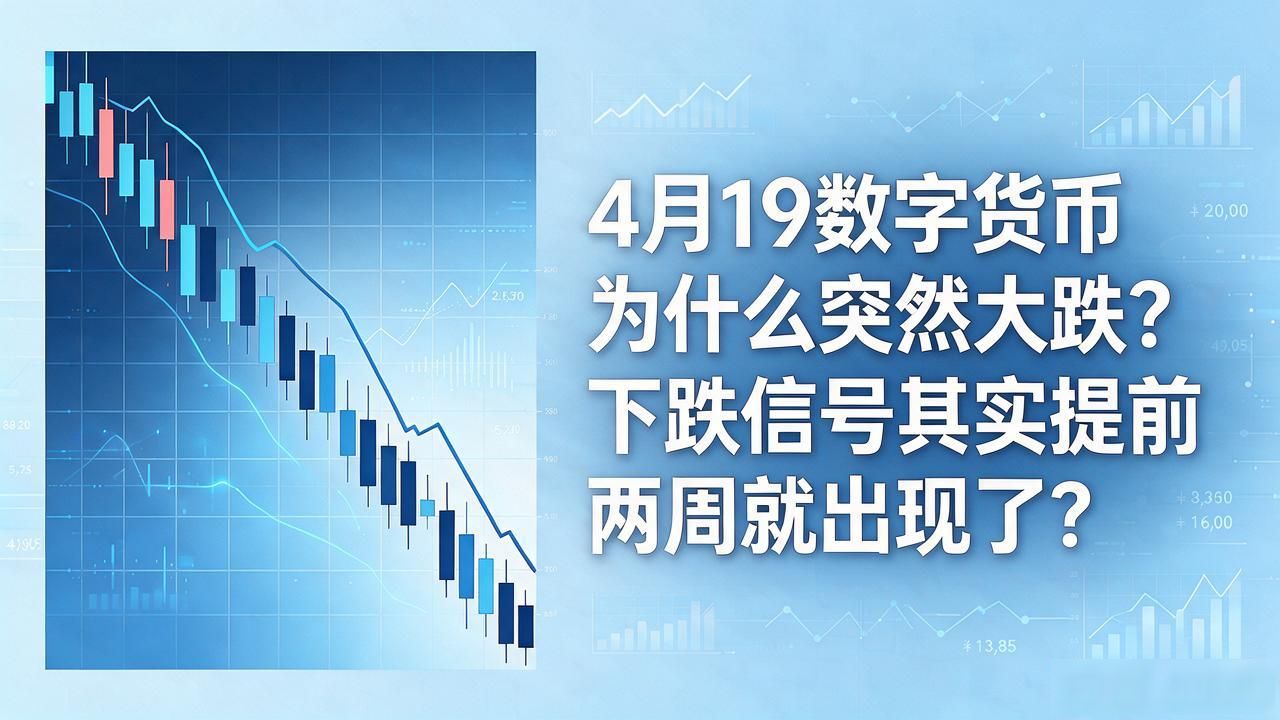 4月19数字货币为什么突然大跌?下跌信号其实提前两周就出现了