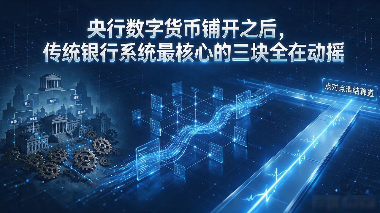 央行数字货币铺开之后，传统银行系统最核心的三块全在动摇