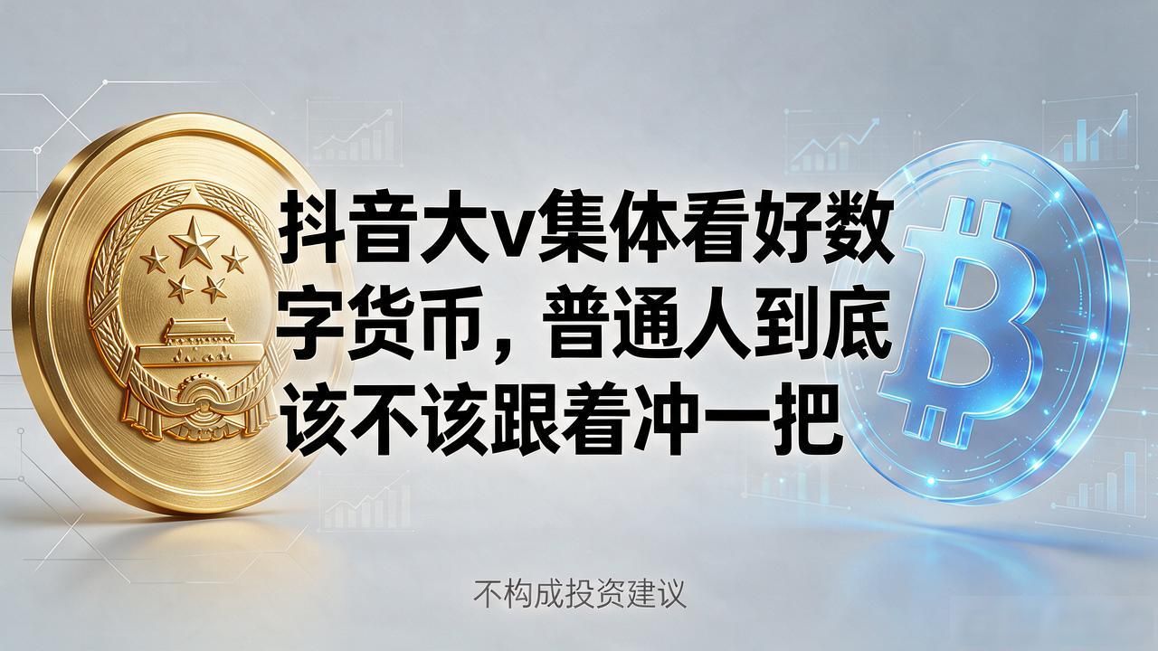 抖音大v集体看好数字货币,普通人到底该不该跟着冲一把