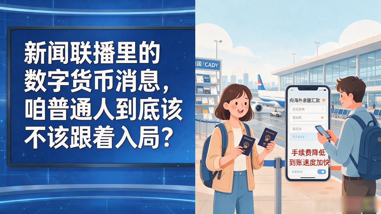 新闻联播里的数字货币消息，咱普通人到底该不该跟着入局？