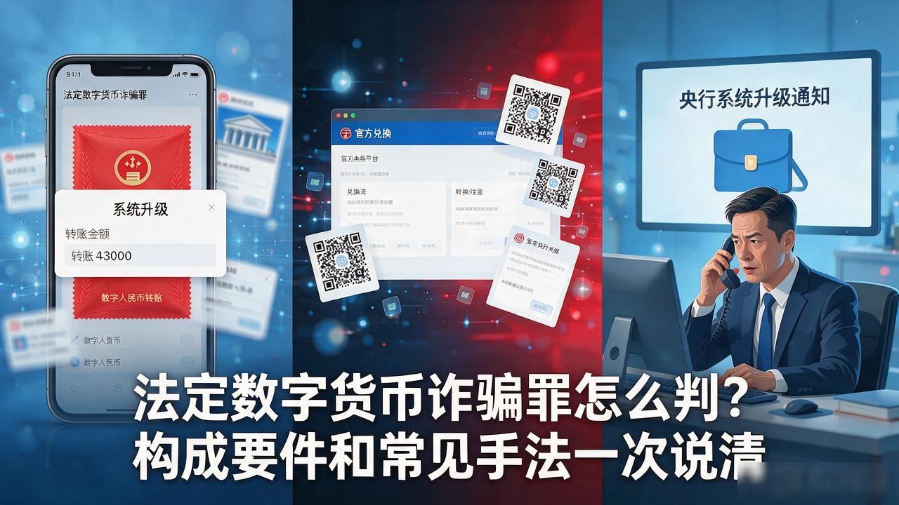 法定数字货币诈骗罪怎么判?构成要件和常见手法一次说清