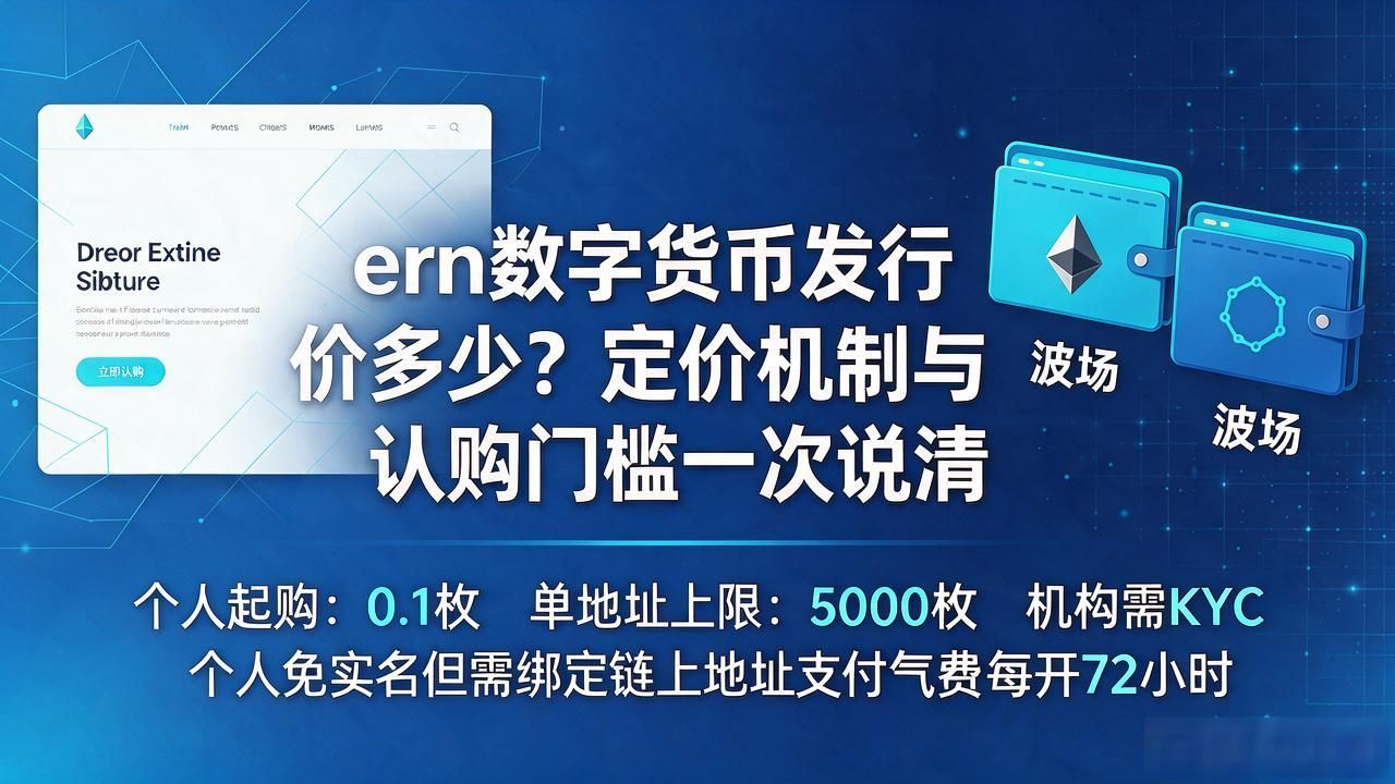 ern数字货币发行价多少？定价机制与认购门槛一次说清
